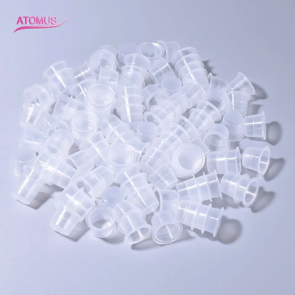 1000 STKS 13 MM Wegwerp Wit Tattoo Pigmenten Cups Caps Permanente Make Inkt Cups Grote Maat Tattoo Apparatuur Accessoire Supply