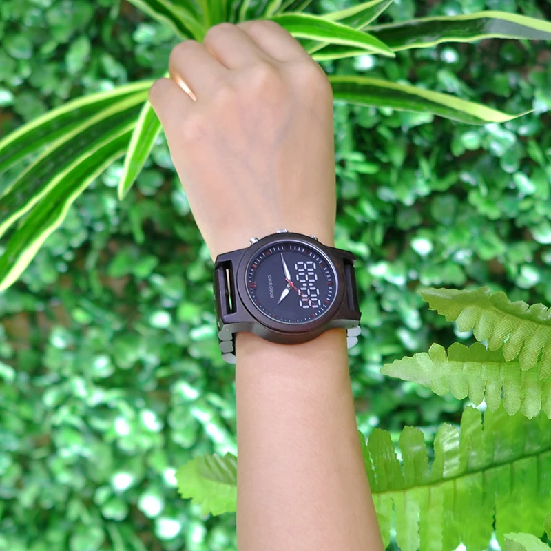 BOBO BIRD часы мужские бамбуковые деревянные наручные часы мужские черные часы erkek kol saati в подарочной коробке выгравированный логотип