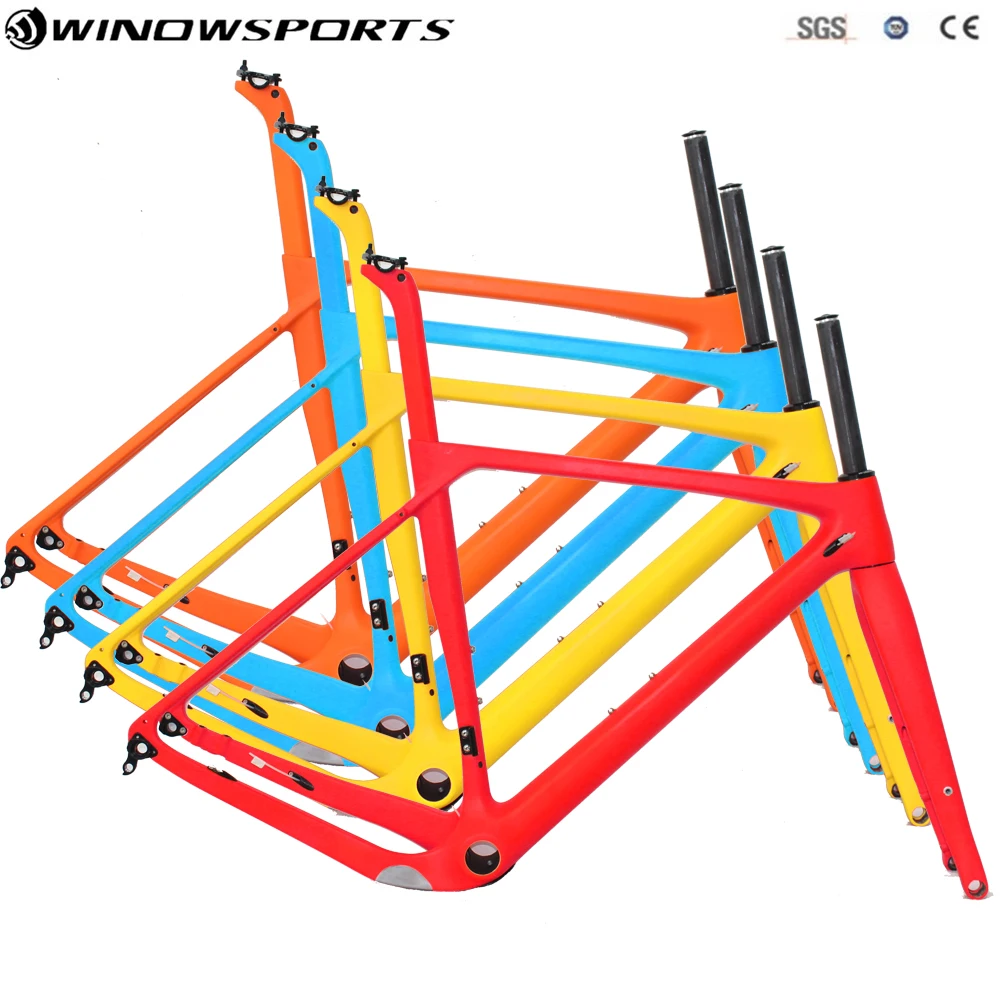 Велосипедная Рама с гравийным диском, полностью углеродистая велосипедная Рама 142*12 700* 40C, размер s/m/l/XL для велокросса, шоссейный набор для велосипеда