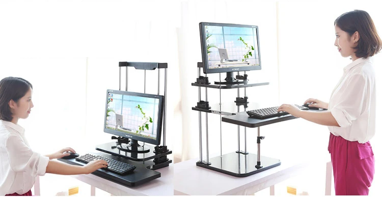 Sit Stand Desk Riser Three Level Height Adjule Lightweight Sit Stand Desk Riser Three Level Height Adjule Lightweight Standing Laptop Notebook Tablet Pc Monitor Holder In Stands From Computer