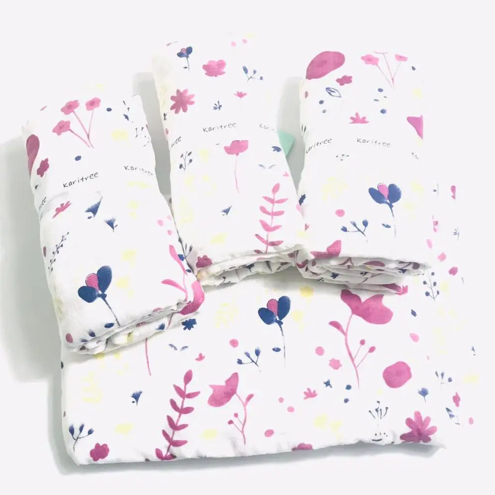 Детские муслиновые пеленальные одеяла, 70% Бамбуковые большие муслиновые пеленки, пеленки для младенцев, банное полотенце, детская простыня - Цвет: p flower