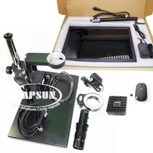 Lapsun All 4K 1080P HDMI UHD промышленная камера набор микроскопов с измерением+ 15," 4 K IPS Display+ подставка+ объектив+ 144 светодиодный свет