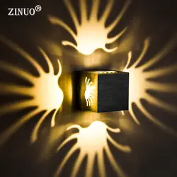 Zinuo современный 3 Вт настенный светильник светодиодный rgb с 24Key пульт дистанционного управления бра свет Крытый Украшение для КТВ Бар