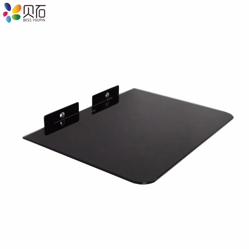 Universal Tempered glass Wall-Mounted AV Shelf DVD Wall Hanging Bracket Set Top Box Mount Digital TV Shelf Max Support 20kg Universal Tempered glass Wall-Mounted AV Shelf DVD Wall Hanging Bracket Set Top Box Mount Digital TV Shelf Max Support 20kg
