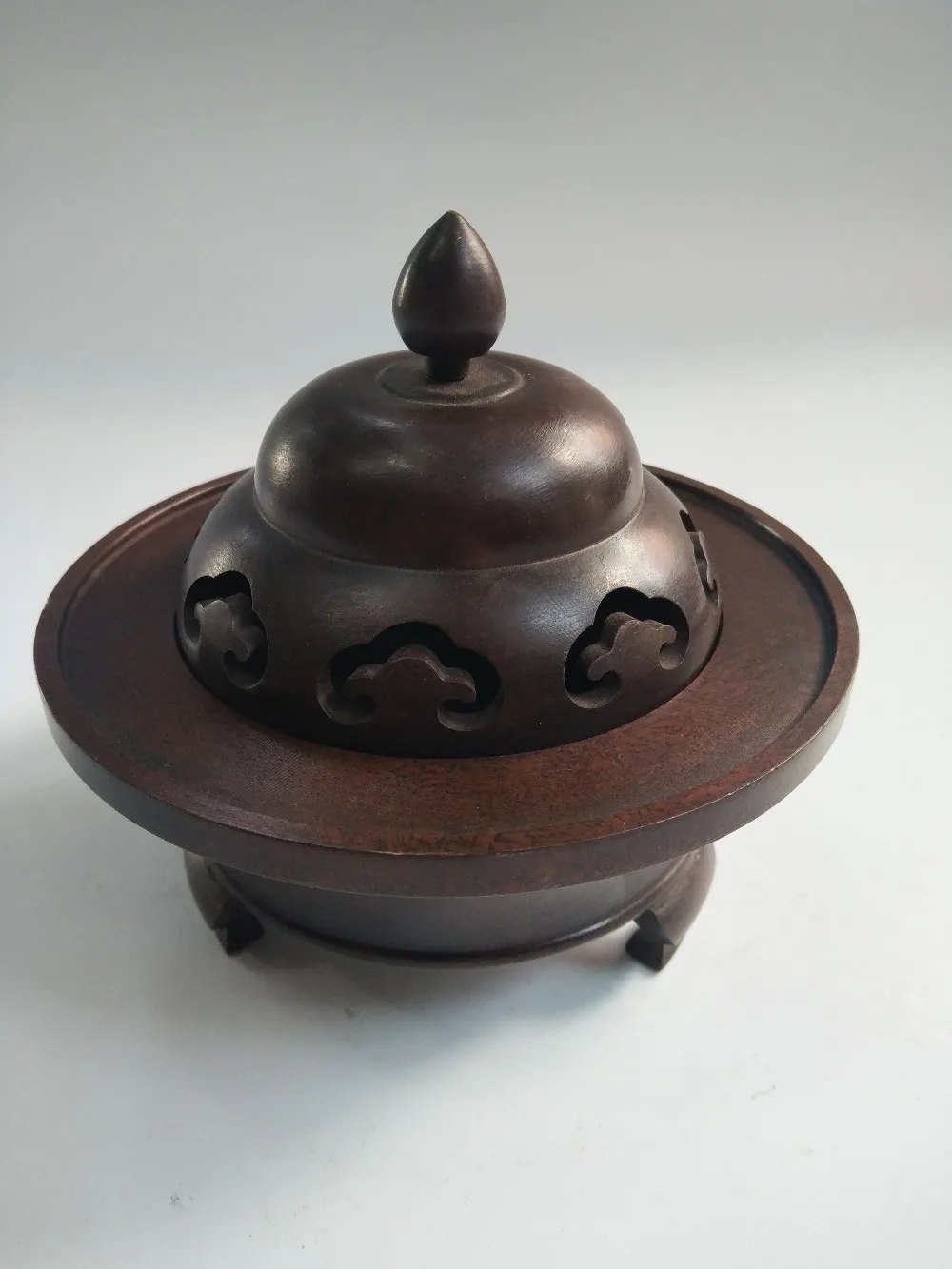Chinese Temple Buddhism Old Bronze Copper incense burner Censer decoration handicraft | Дом и сад