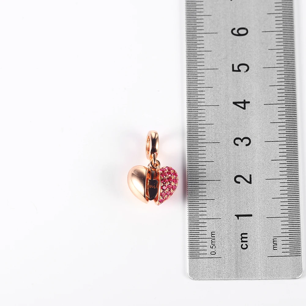 RainMarch Gold Open Heart Pendant Fits Pandora Charms Bracelets Original 925 Silver CZ Crystal Beads Women Jewelry Dropshipping (2)
