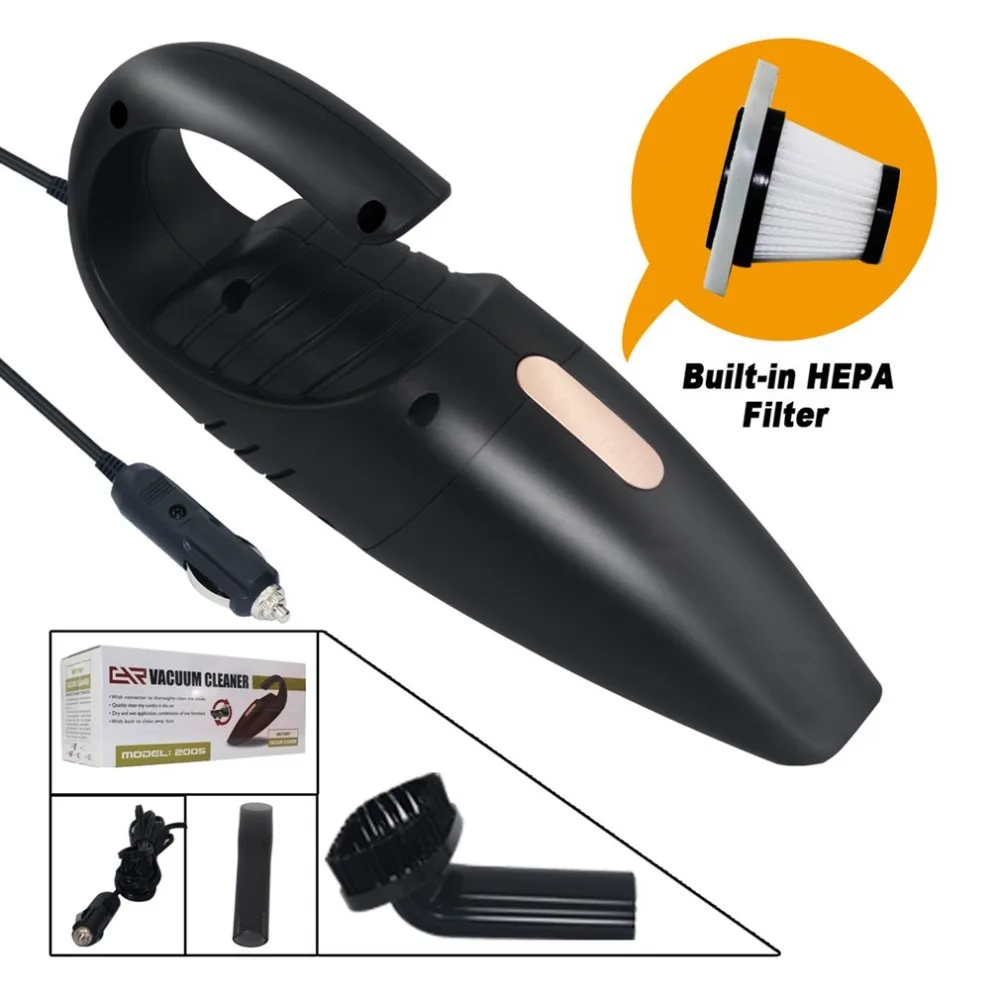Multifunctional Car Vacuum Cleaner Small & Powerful Suction Built in