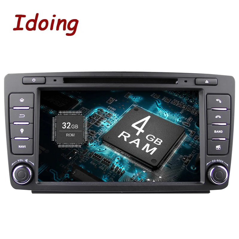 Idoing Android8.0 4G+32G 8Core 2Din Steering-Wheel For Skoda Octavia 2 Car Multimedia DVD Player Fast Boot 1080P HDP GPS+Glonass