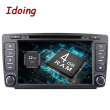 Idoing Android8.0 4 г + 32 г 8 Core 2Din руль для Skoda Octavia 2 Автомобильный мультимедийный DVD плеер быстрая загрузка 1080 P HDP gps + ГЛОНАСС