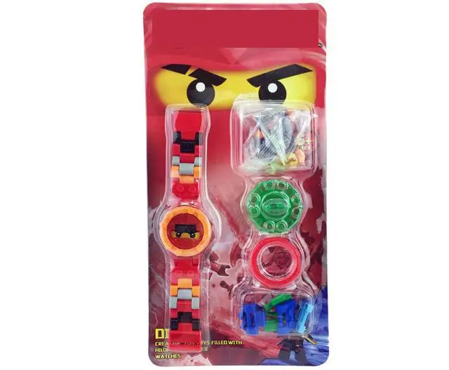 14 видов стилей часы с ниндзя Ninjagoingly строительные блоки кирпичи детские фигурки часы игрушки для детей - Цвет: 2