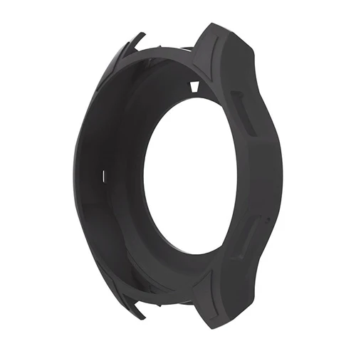 Чехол gear S3 Frontier для samsung Galaxy Watch 46 мм S 3 ремешок силиконовый чехол Защитный протектор Аксессуары для часов - Цвет: Black