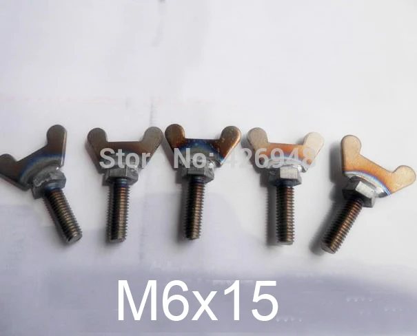 M6x15 Ti Винт с барашком, GR2 titanium бабочка болт ручной винт, TA2 винт