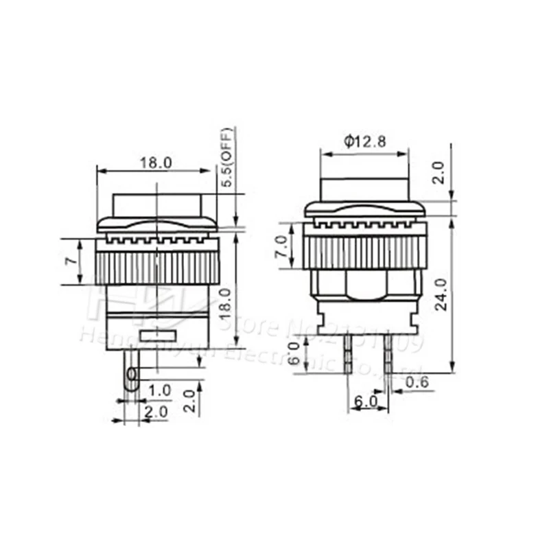 Hzy 16mm Self-locking push button switch with LED ON-OFF blue Green Red Yellow with lamp recovery button switch 3A125V AC 4 pins Hzy 16mm Self-locking push button switch with LED ON-OFF blue Green Red Yellow with lamp recovery button switch 3A125V AC 4 pins