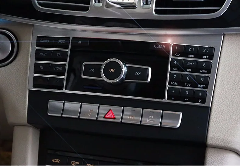 Нержавеющая сталь автомобиля CD кнопку Панель Накладка для Mercedes Benz E Class W212 E180 E200 E260 E300 2011- автомобильные аксессуары