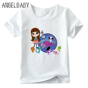 

Boys/Girls Littlest Pet Shop Cartoon Print Funny T-shirt Children Summer Short Sleeve Tops Kids Casual Cute Baby T shirt,ooo5262