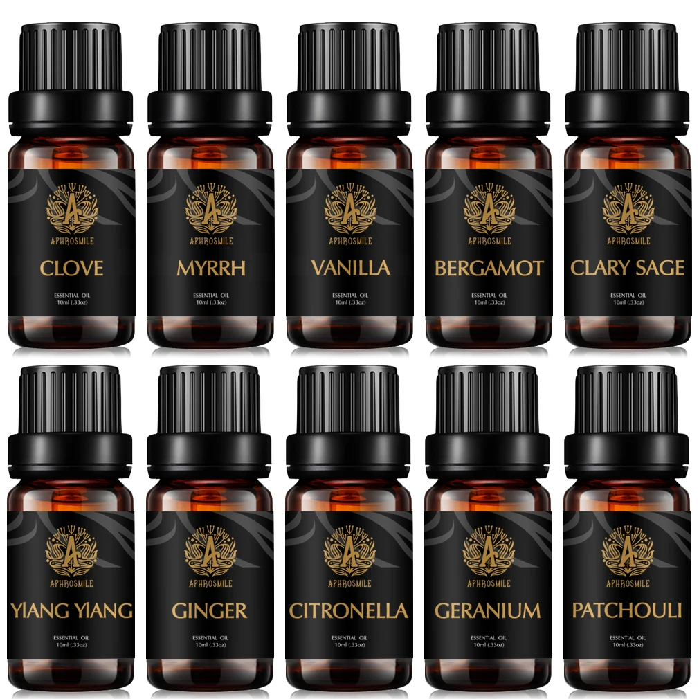 10-sabores de aceites esenciales de bergamota Ylang DE CUIDADO DE LA PIEL aceite soluble en agua-vainilla mirra Aroma de aceite 10 ml aliviar la ansiedad 10-sabores de aceites esenciales de bergamota Ylang DE CUIDADO DE LA PIEL aceite soluble en agua-vainilla mirra Aroma de aceite 10 ml aliviar la ansiedad