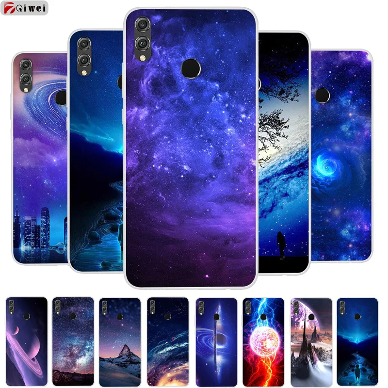Чехол для Honor 8X 6 5 дюйма чехол Huawei мягкий из ТПУ с принтом космической планеты 8 X X8