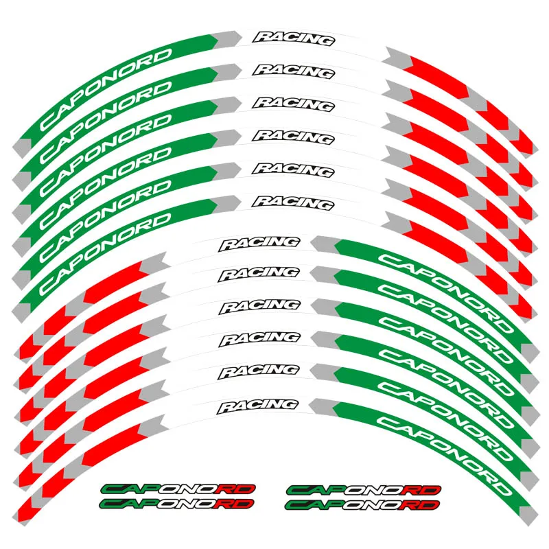 Новая высококачественная наклейка для колес мотоцикла 12 шт. светоотражающий обод в полоску для Aprilia CAPONORD 1200 ралли CAPONORD 1200 путешествия