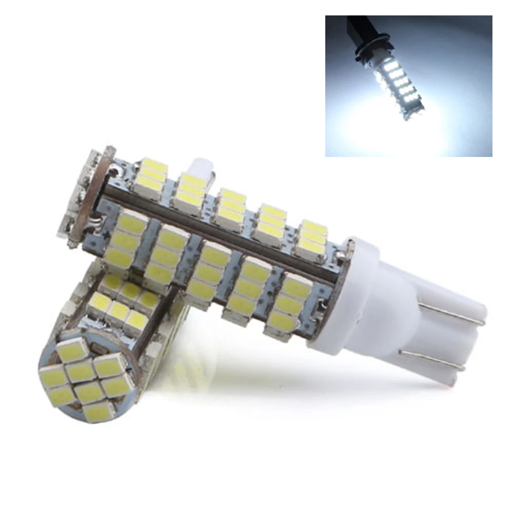 YSY 10pcs/lot T10 68LED 68smd 68 SMD 1206 LED W5W 194 927 161 Car Side Wedge Light Lamp Bulb for License plate lights white | Автомобили и