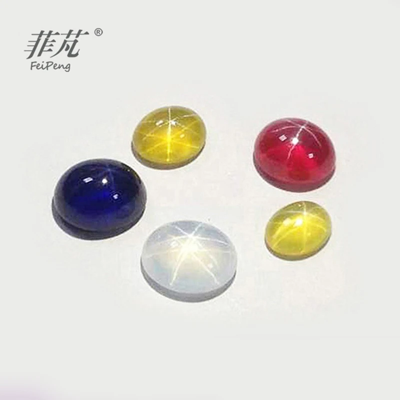 

Synthetic Star Stone Cabochon Flat Bottom Colorful DIY Charm Jewelry Beads