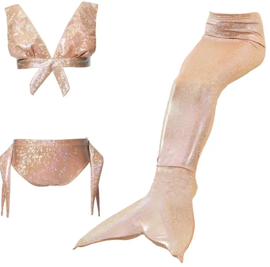 Костюм Русалочки для плавания девочек 3 предмета костюм Zeemeerminstaart Cola De Sirena Cauda Sereia