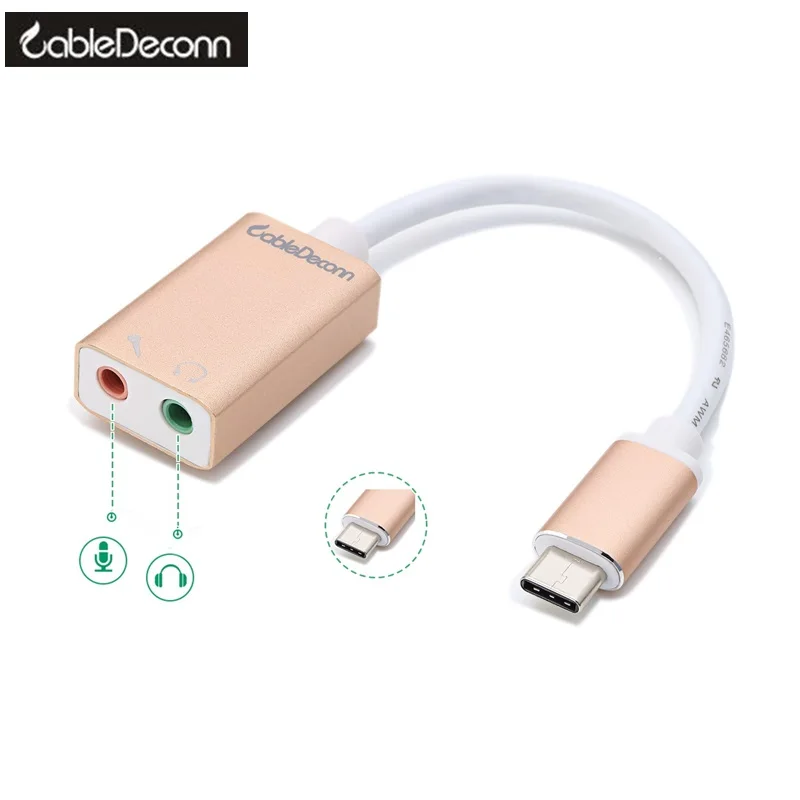 Type c to Aux Sound Card5.1External Stereo USB C