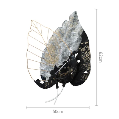 Европейские Кованые настенные украшения в виде листьев, украшения для дома, гостиной, крыльца, настенный металлический декор настенной росписи - Цвет: style1