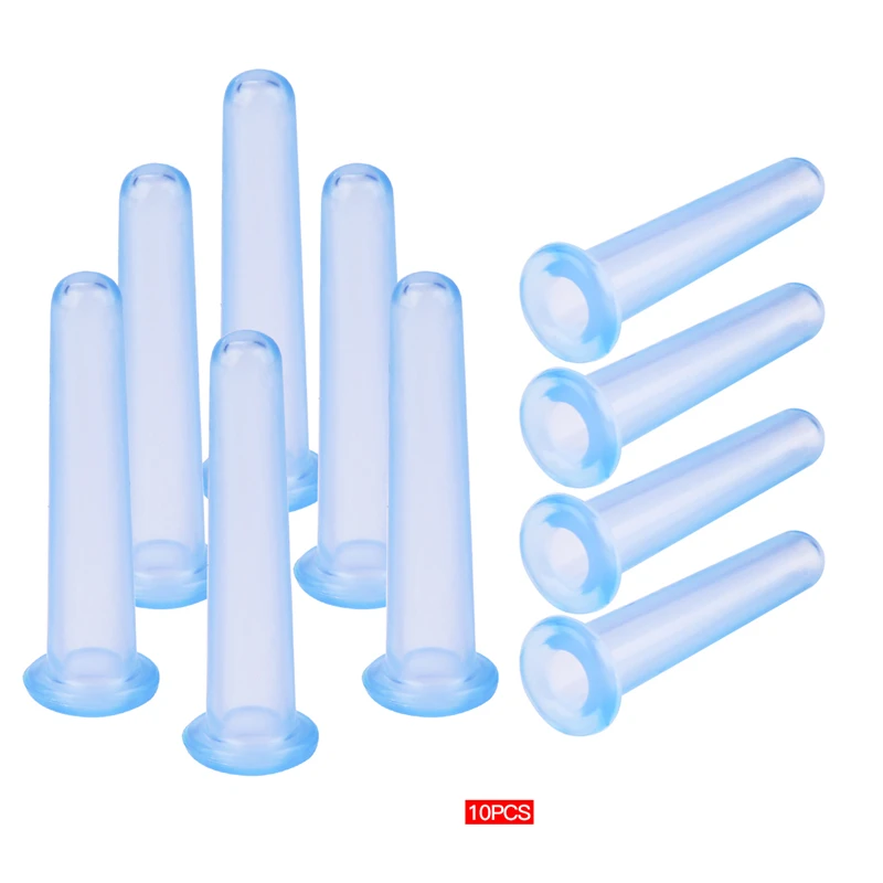 

10pcs Vacuum Silicone Cupping Facial Massager Anti Cellulite Vacuum Cans Silicone Suction Cupping Cups Back Neck Massage Helper