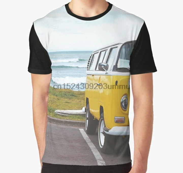 

All Over Print 3D Tshirt Men Funny T Shirt Yellow combi van Graphic T-Shirt
