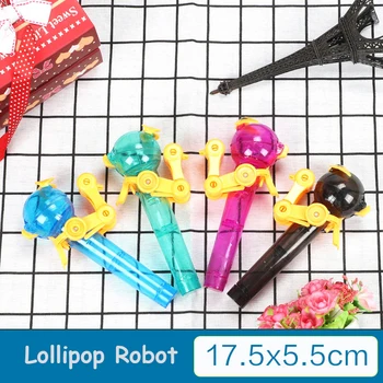 

Creative Novelty Toy Funny Lollipop Robot Toy Lollipop Holder Stand Storage Candy Dustproof Toy Gift Eat Lollipop Doll Toys