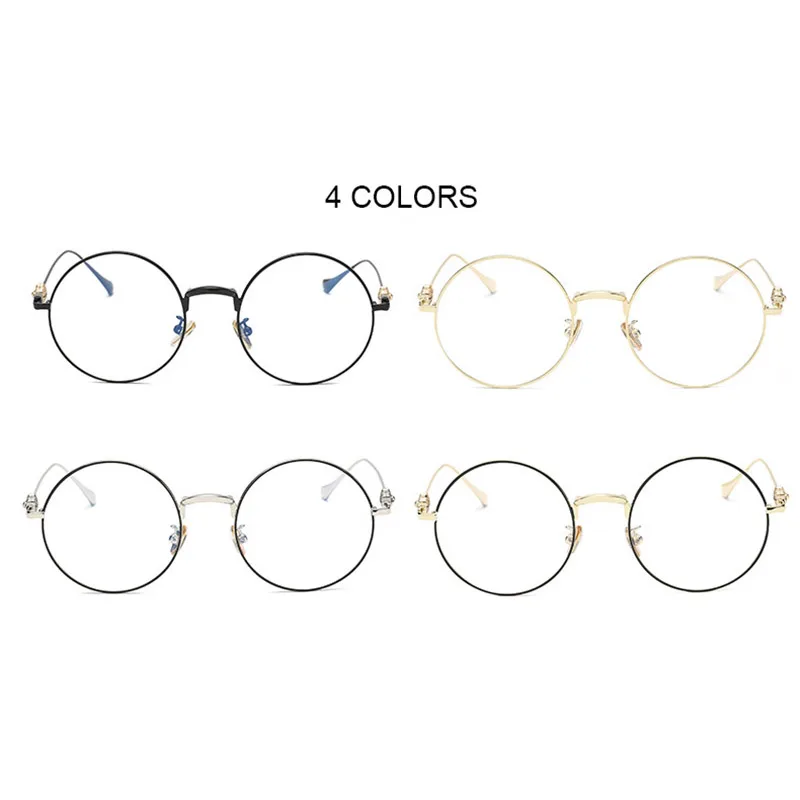 Round Vintage Eyeglasses Frame for Women and Men Prescription Eyewear Glasses Optical Frame Spectacles 8004 Full Rim Metal Frame