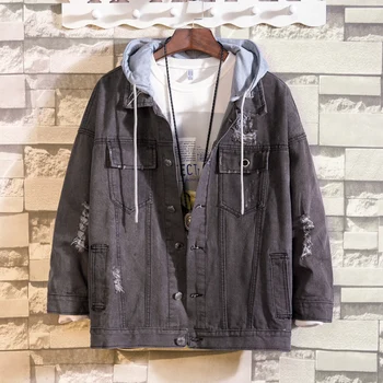

2019 New Men Jean Jacket Clothing Denim Jacket Fashion Mens Jeans Jacket Spring Outwear Male Cowboy Coat