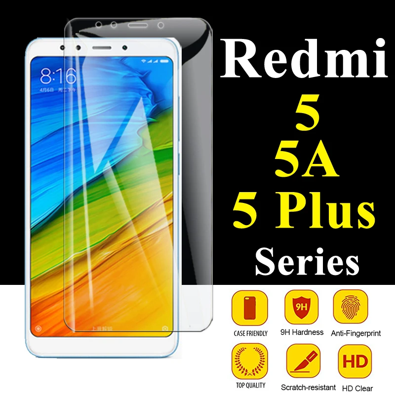 

Protective Glass On ksiomi Redmi 5 Tempered For Xiaomi Plus Redme 5a Screen Protector Xiomi 5plus Mi5 Xaomi Armor Film Red Mi A5