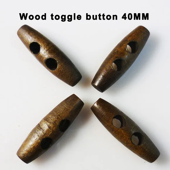 25 шт. 40 мм деревянный глубокий кофе-рожок переключение пошив одежды кнопки аксессуары для одежды WHB-006