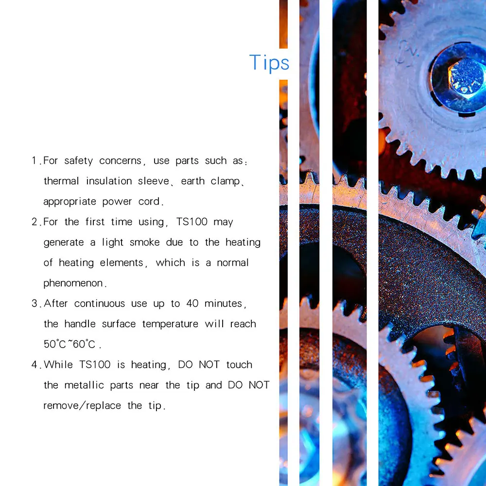 TS100 Mini Portable Smart Programmable Electric Soldering Iron Digital LCD Display Original Replacement Tip High Frequency+GIFT hot stapler plastic