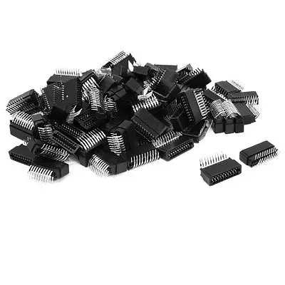 

100 Pcs 2 x 10 Pin 2.54mm Pitch 2 Rows Bent IDC Pin Headers 20 Pins Free shipping