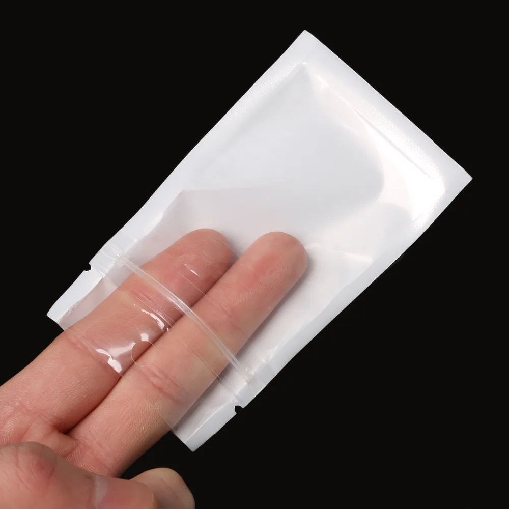 6x10cm White / Clear Self Seal Zipper Plastic Retail Packaging Packing Poly Bag, Ziplock Zip