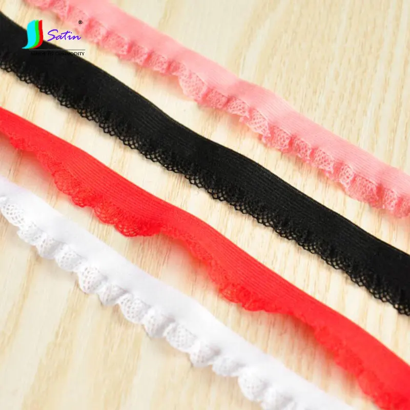 

Wholesale 56meters Red,Purple,White,Black Elastic Lace,Baby Neckline,Cuffs Skirt Decoration Sew Rickrack Frills Lace S0070L