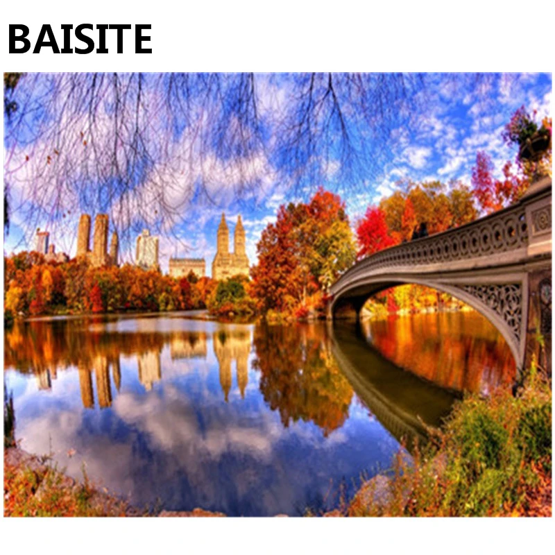 

BAISITE DIY Acrylic Painting By Numbers Hand Painted Canvas Modern Wall Picture For Living Room Home Decor Wall Art