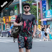 Летний Для мужчин комплект 2 шт. спортивный костюм короткий рукав футболка+ шорты комплект из 2 частей Одежда+ брюки Большие размеры 6xl спортивный костюм для мужчин