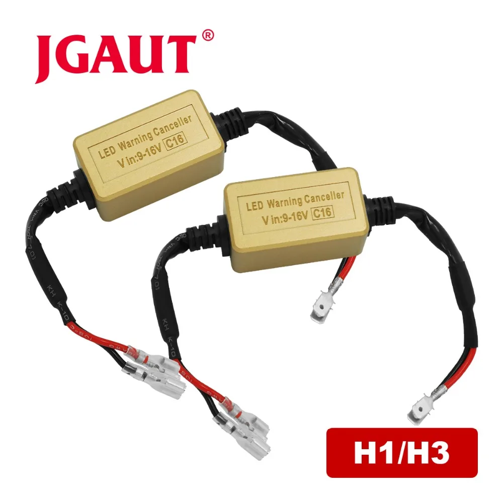 

JGAUT C16 H4 H7 H8 H11 H13 9005 9006 Canbus Wiring Harness Adapter Decoder LED Car Headlight Bulb Auto Headlamp Fog Light