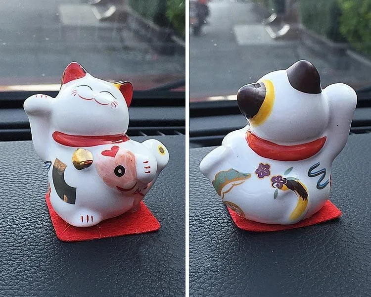 Набор 5 шт. Мини Труба Керамическая Lucky Cat милый Maneki Neko домашний автомобильный Декор Украшение подарок