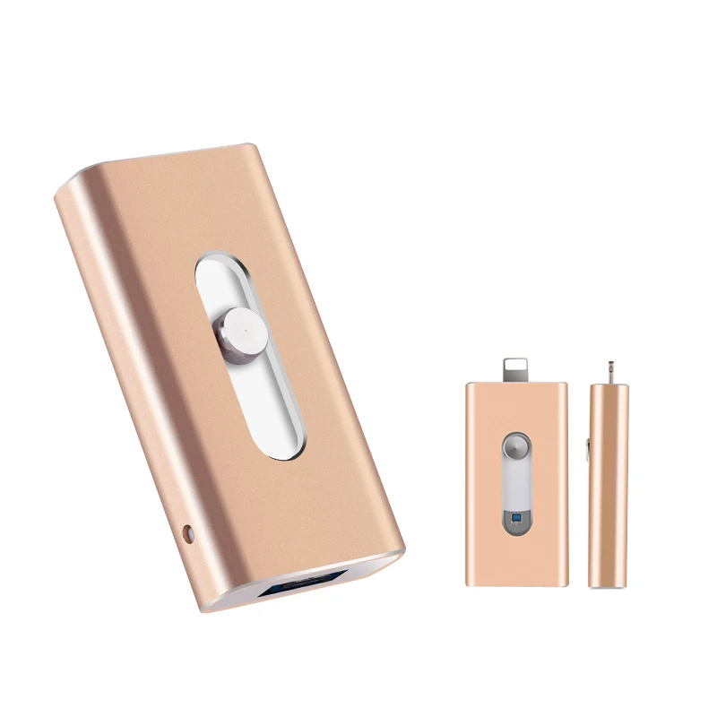 Usb флэш накопитель 3.0 OTG для iPhone 5/5S/5C/6/6 S Plus/7/ ipad/Android флешки usb stick mini flash металла 64 ГБ