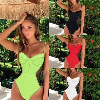 

Women One Piece Swimsuit Push-up Padded Bikini Swimwear Bathing Suit Beachwear
