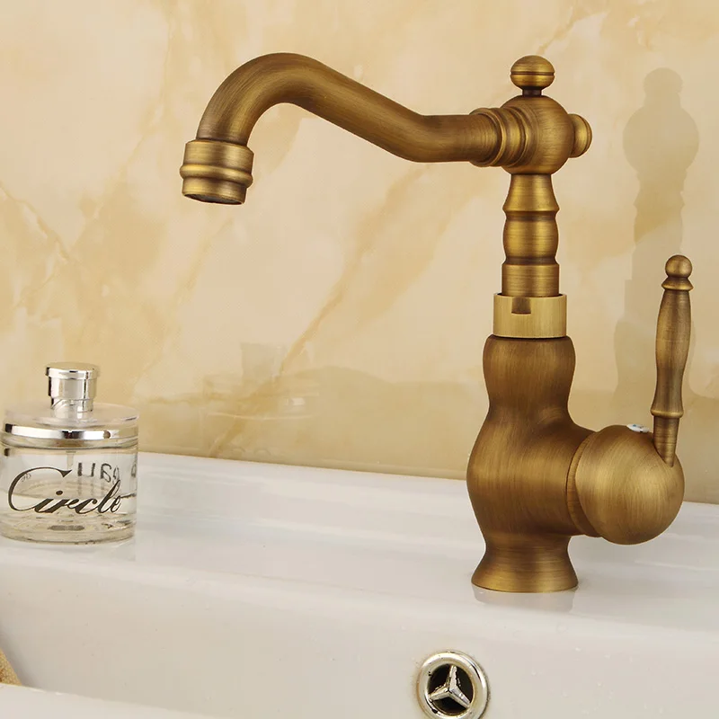European Single Handle Double Control Faucet Bathroom Rotating
