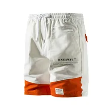 Для мужчин Штаны сезон: весна–лето Однотонная одежда Button-комбинезоны с карманами ветер брюки-карго Штаны плюс Размеры L430