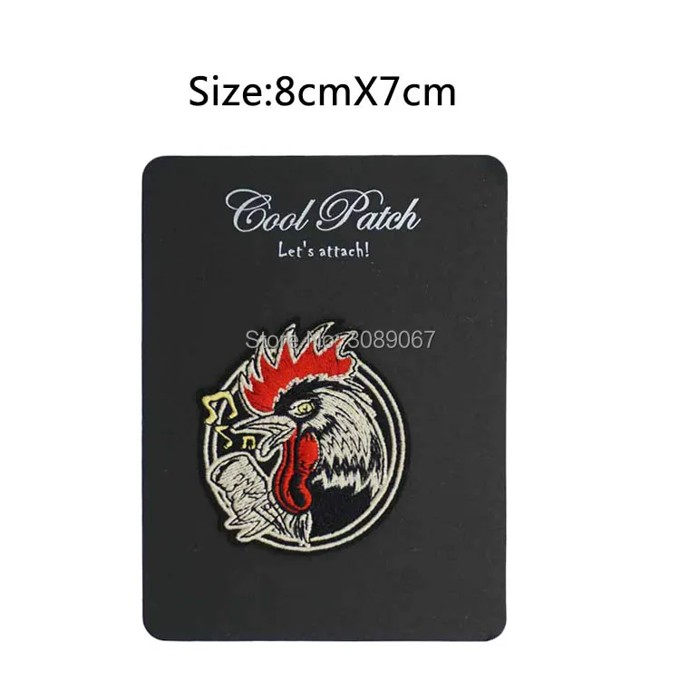 

3" ROCKABILLY ROOSTER DRAG RACE HOT ROD PSYCHOBILLY PUNK PATCH for BIKER LEATHER JACKET BACK wholesale Halloween