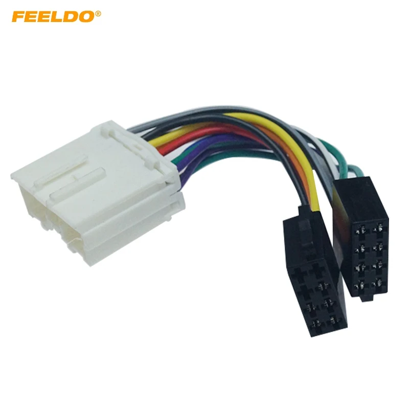 

FEELDO Car Stereo Conversion Plug Wire Adapter 1PC For Mitsubishi to ISO CD Radio Wiring Harness Original Head Units Cable #6096