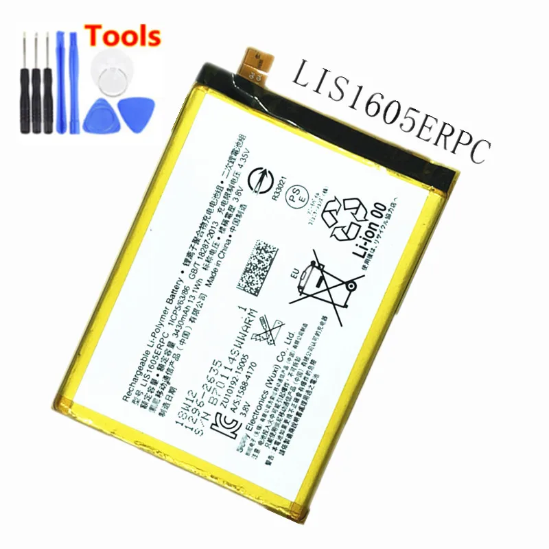 Новинка 3430 мАч LIS1605ERPC запасная батарея для SONY Xperia Z5 Premium Z5P Dual E6853 E6883 Bateria +