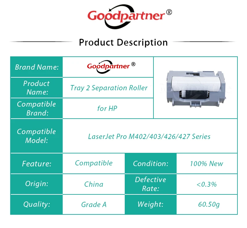 1 шт. RM2-5397-000 лоток 2 отделения с поддерживающим роликом для hp M402dn M402dw M402n M403d M403dn M403dw M403n M426dw M426fdn M426fdw